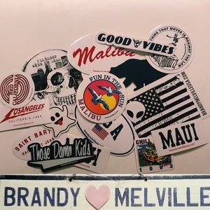 10 random Brandy Melville stickers